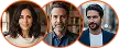 Avatars van tevreden Token Tact gebruikers